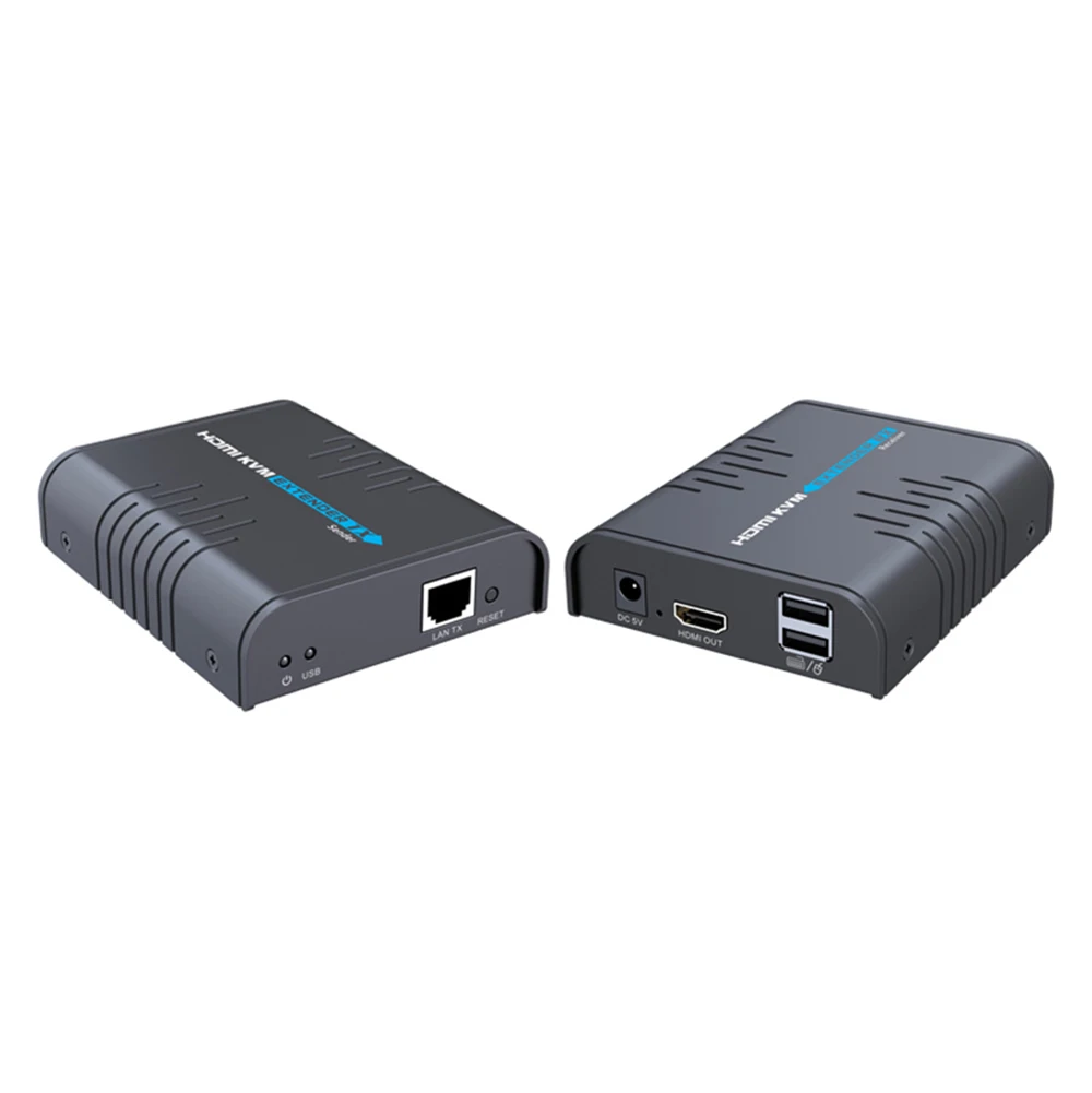 

LKV373KVM 120m HDMI KVM EXTENDER over IP by Cat5e/6 cable Network Switch with USB A type for Keyboard Mouse to control