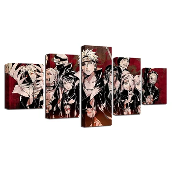 

Home Decor HD Prints Canvas Pictures 5 Pieces Animation Naruto Characters Paintings For Living Room Wall Art Posters Framework