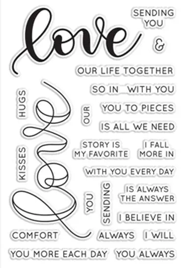 

Love Transparent Clear Stamps and metal cutting die for DIY scrapbooking photo album/Card Making