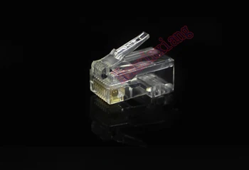 

100PCS/Lot Clear Crystal Head RJ45 8P8C Jack/Plug Connector For Network Modular