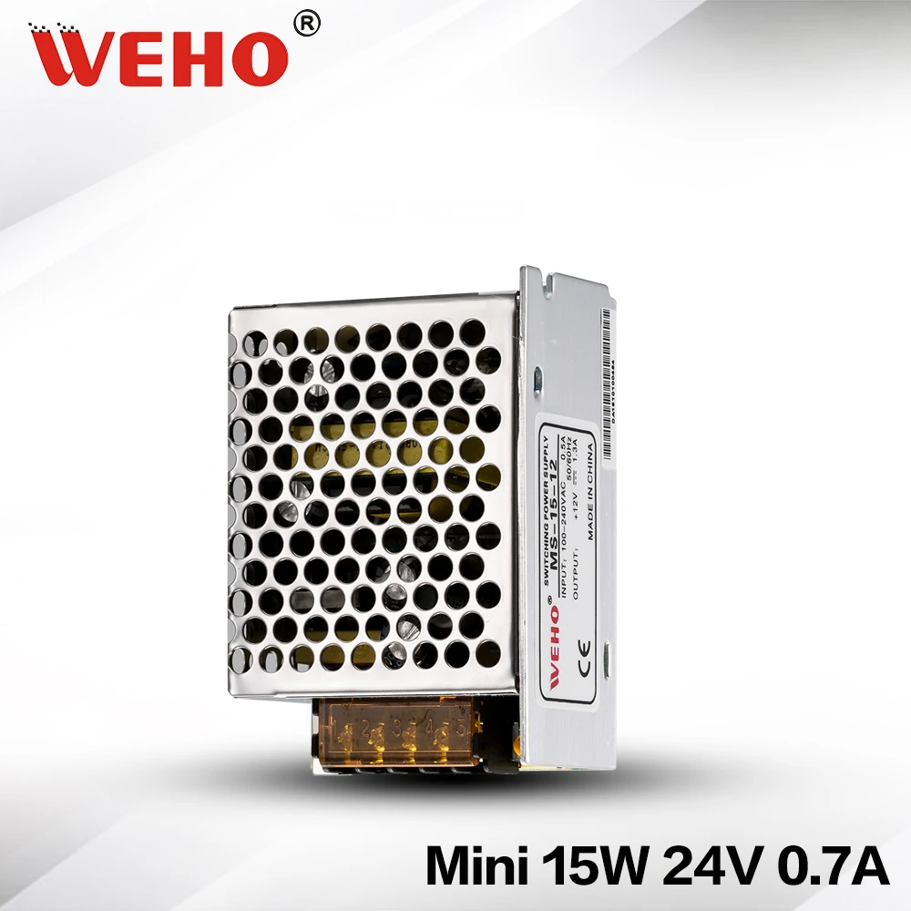 

(MS-15-24) Factory outlet 15w 24v mini size 85-264vac input 24vdc power supply
