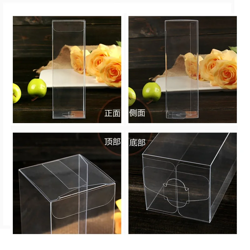 66H cm Transparent Waterproof Clear PVC Display Boxes Gifts Crafts Packing Plastic Box For Flower FoodToysSnackWineFruit Party  (2)
