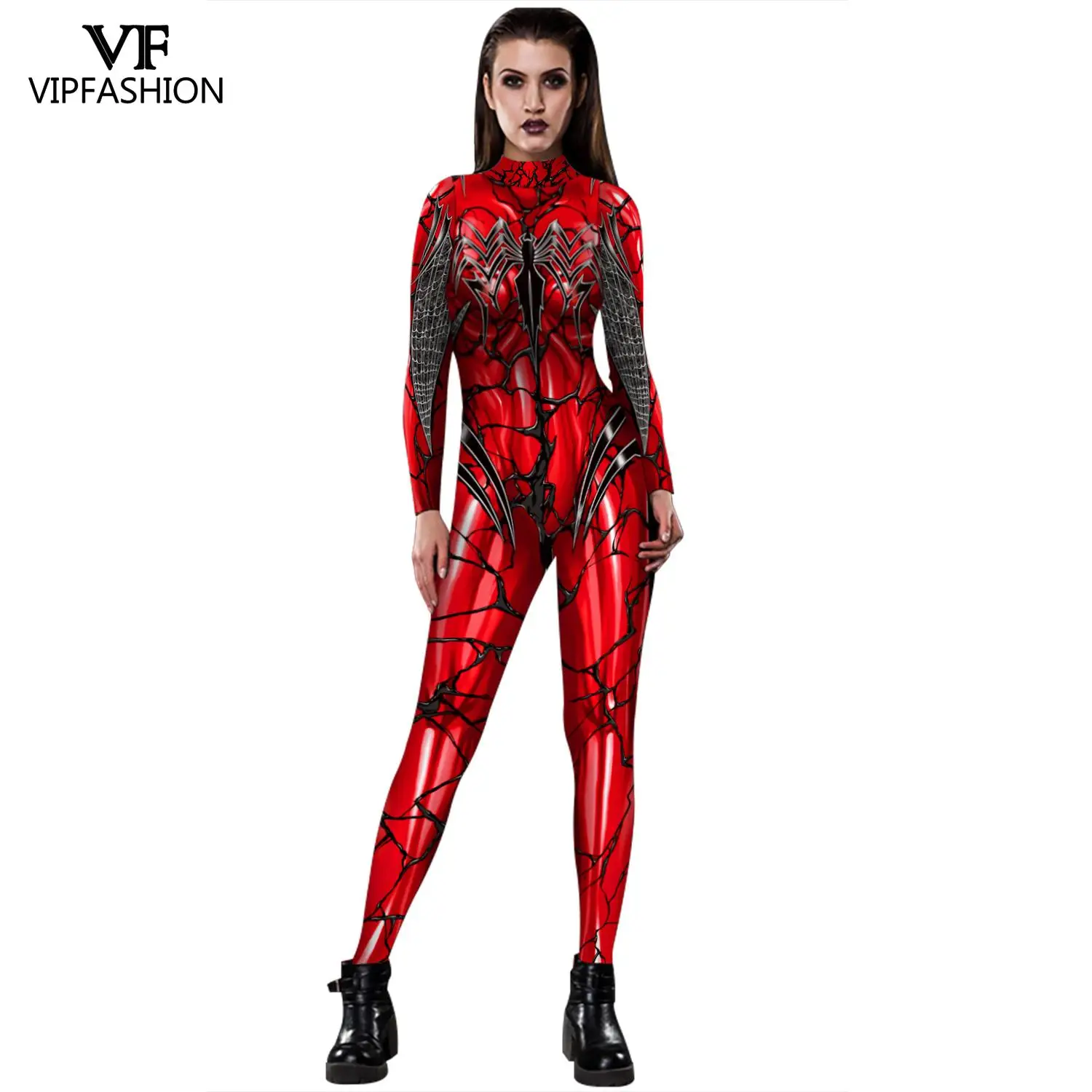 

VIP FASHION Lycra Spiderman Cosplay Costume Superhero BodySuit Zentai Iron Spider Man Marvel Jumpsuit For Halloween Costume