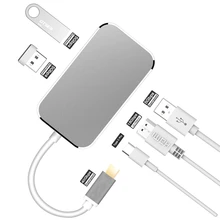 USB 3,1 Тип C к HDMI USB C адаптер USB 3,0 тип-c адаптер 4 к HDMI цифровой AV многопортовый адаптер USB-C концентратор адаптер для MacBook