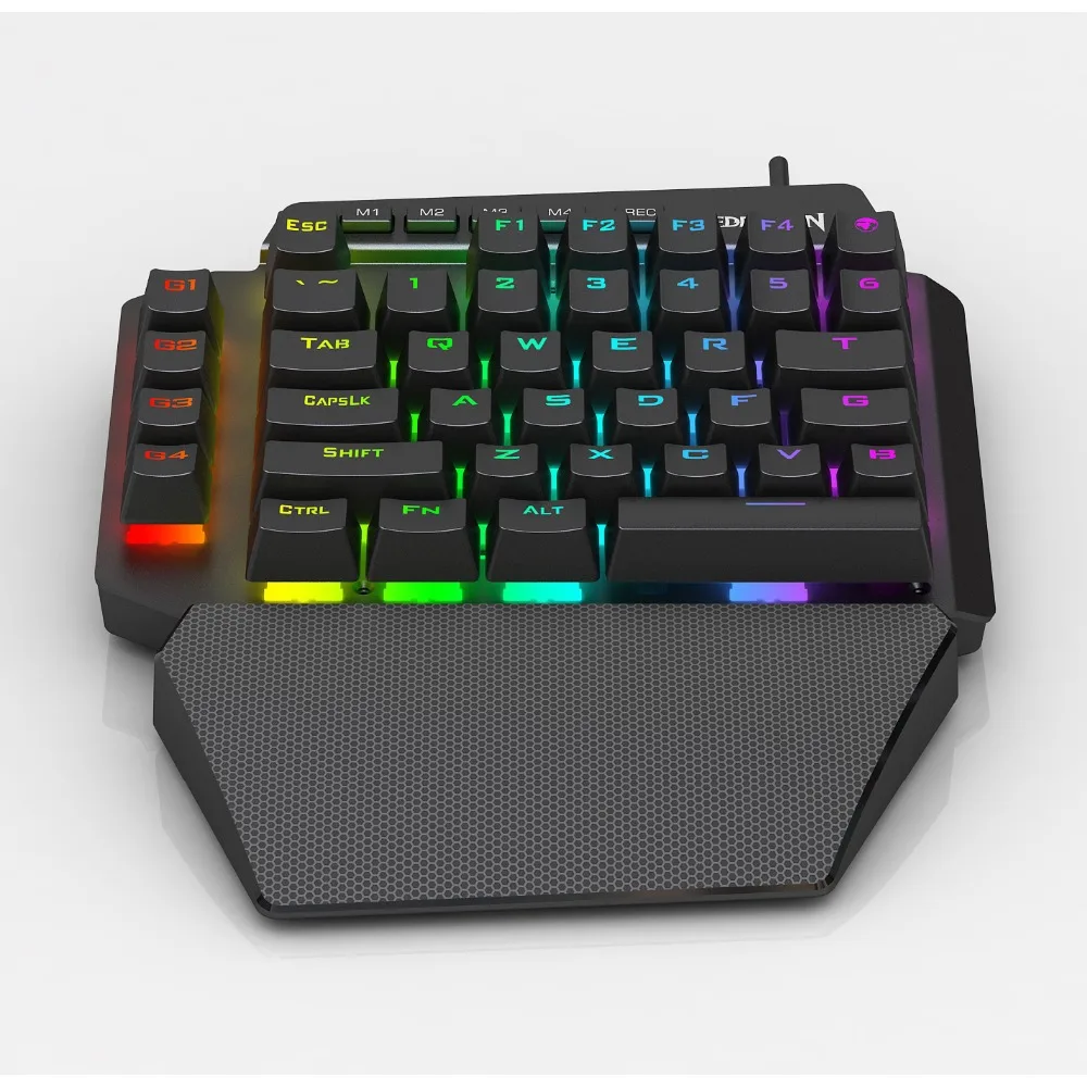  New 1.8m Wired Gaming Mechanical Keyboard One-handed Keyboard RGB Backlight 44 keys Mini Keyboard B