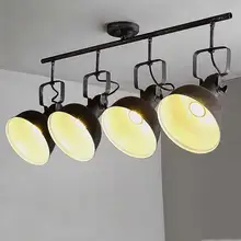 Vintage Lamp Ceiling Led Lights For Home Decor Industrial Chandelier Living Room Lighting Rust Black Wrought Iron Fixtures 220V