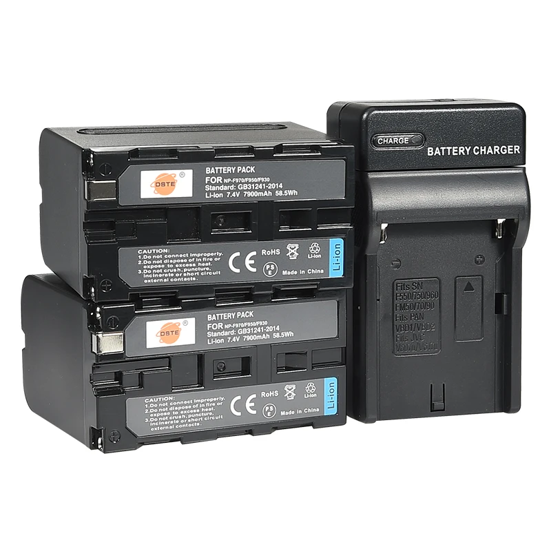 DSTE 7.2V 7900mAh NP-F970 F960 F950 Battery For Sony PLM-100 CCD-TRV35 MVC-FD91 MC1500C L10 DCR-VX2200E HDR-FXI DSR-PD19OP (9)