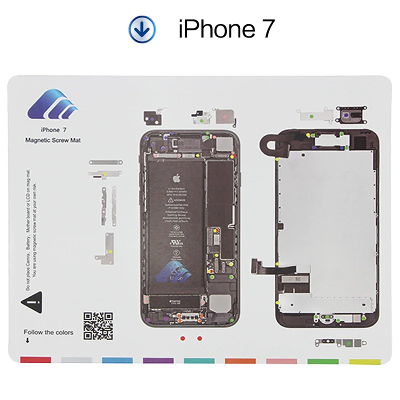 1 шт. Профессиональный магнитный коврик для винтов рабочий iphone 7 7p направляющая