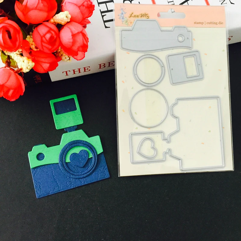 

SCD761 Camera Metal Cutting Dies For Scrapbooking Stencils DIY Album Cards Decoration Embossing Folder Die Cuts Template New