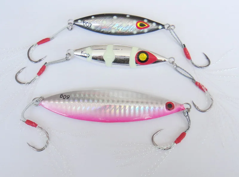 Online store 5PCS Lead Vertical Jig Saltwater Jigging Lures Fishing
