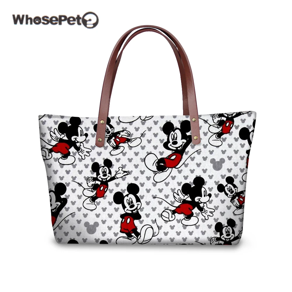 

WHOSEPET Cartoon Mouse Cute Purses and Handbags Women large messenger bag women's big shoulder bag female girls tote bag zipper
