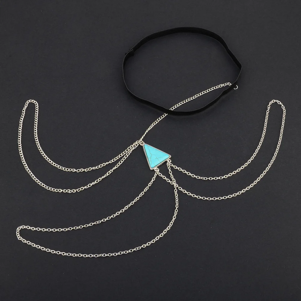 Silver Color Beach Bohemia Retro Anklet New style Tasseled multi-layer coins leg chain women fashion body jewelry accessories  (2)