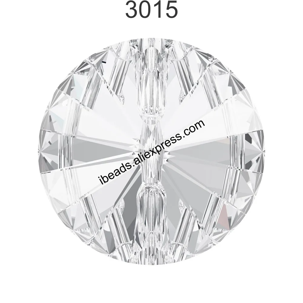 Оригинальные кристаллы Swarovski 3015 круглые пуговицы для самостоятельного