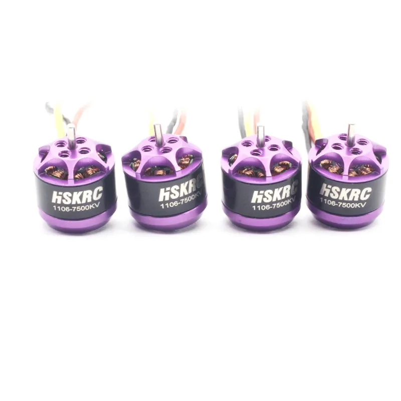 

1 / 4PCS HSKRC 1106 7500KV 2-3S Micro Brushless Motor For RC Models Multicopter Frame Propeller Racing Part DIY Accessories