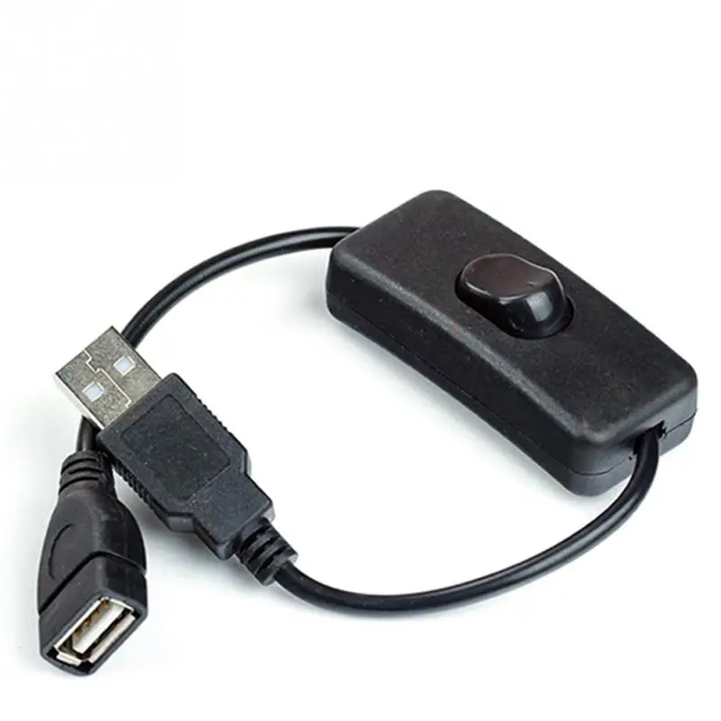 Кабель USB со штыревыми соединителями и гнездовыми соединителями, вкл.-ВЫКЛ. Кабель, светодиодный светильник, линия питания 28 см