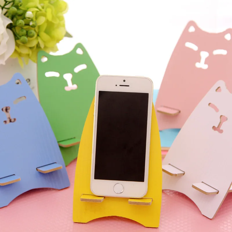 Wooden Universal Phone Holder Cute Rabbit Desk Stand Charging Bracket