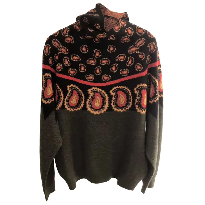 Retro Light Luxuriant Peacock Feather Embossed Knits Turtleneck High-collared Loose-knit Sweater Woman Turtleneck Sweaters Women Retro Light Luxuriant Peacock Feather Embossed Knits Turtleneck High-collared Loose-knit Sweater Woman Turtleneck Sweaters Women