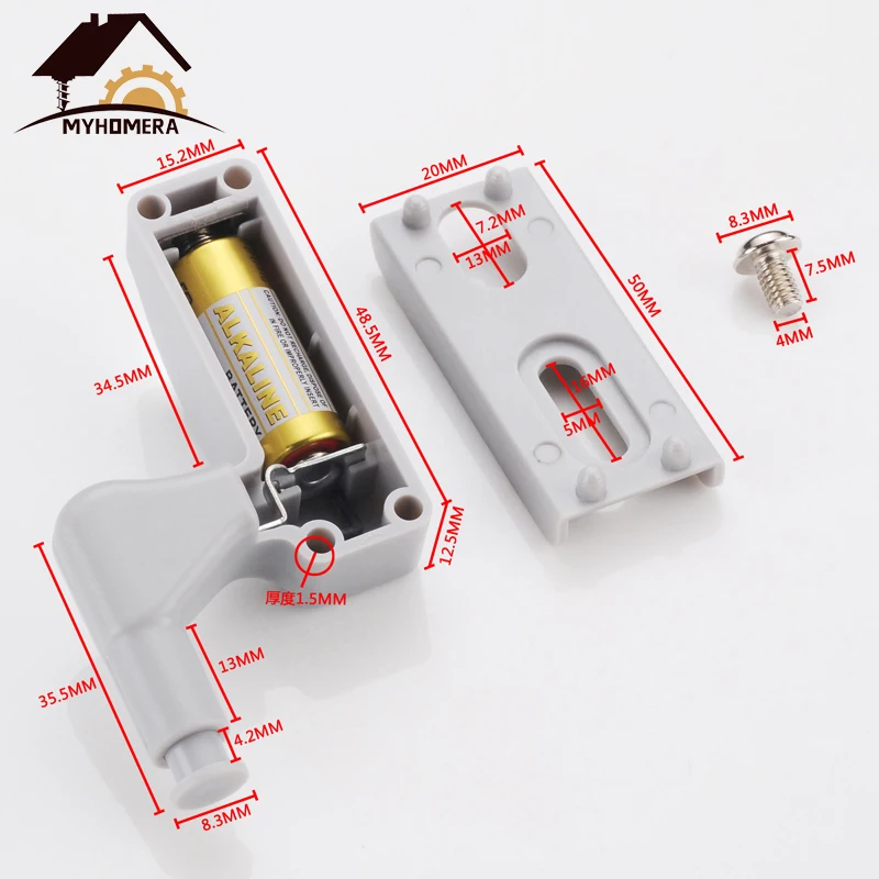 Светодиодный светильник на шарнирах для шкафа, внутренняя лампа для шкафа, ночной Светильник s, лампа для шкафа, Кухонный Светильник ing 0,3 Вт, светодиодный светильник на батарейках