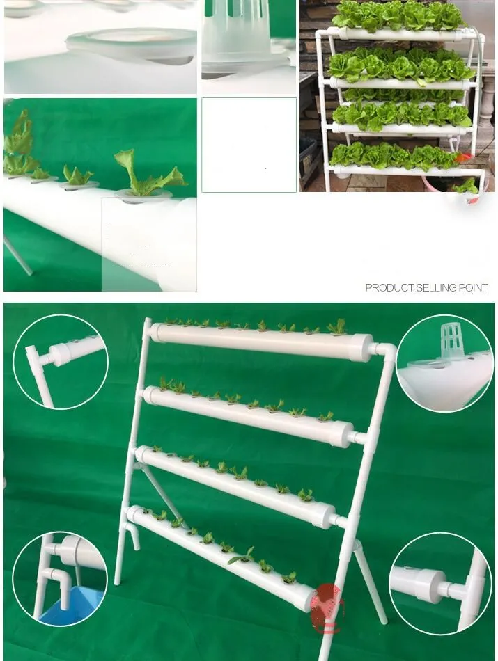 High Quality Hydroponics system NFT with 36pcs of Net Cup. Nutrient Film Technique (NFT)