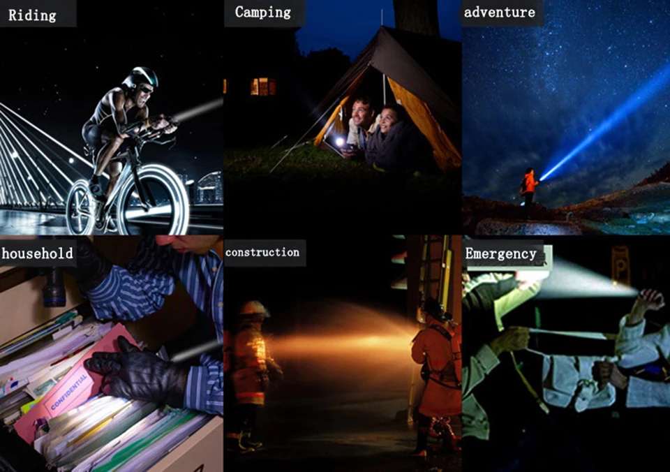 Led flashlight Ultra Bright torch V6 L2 T6 Camping light 5 switch Modes Zoomable Bicycle Light use 18650 battery