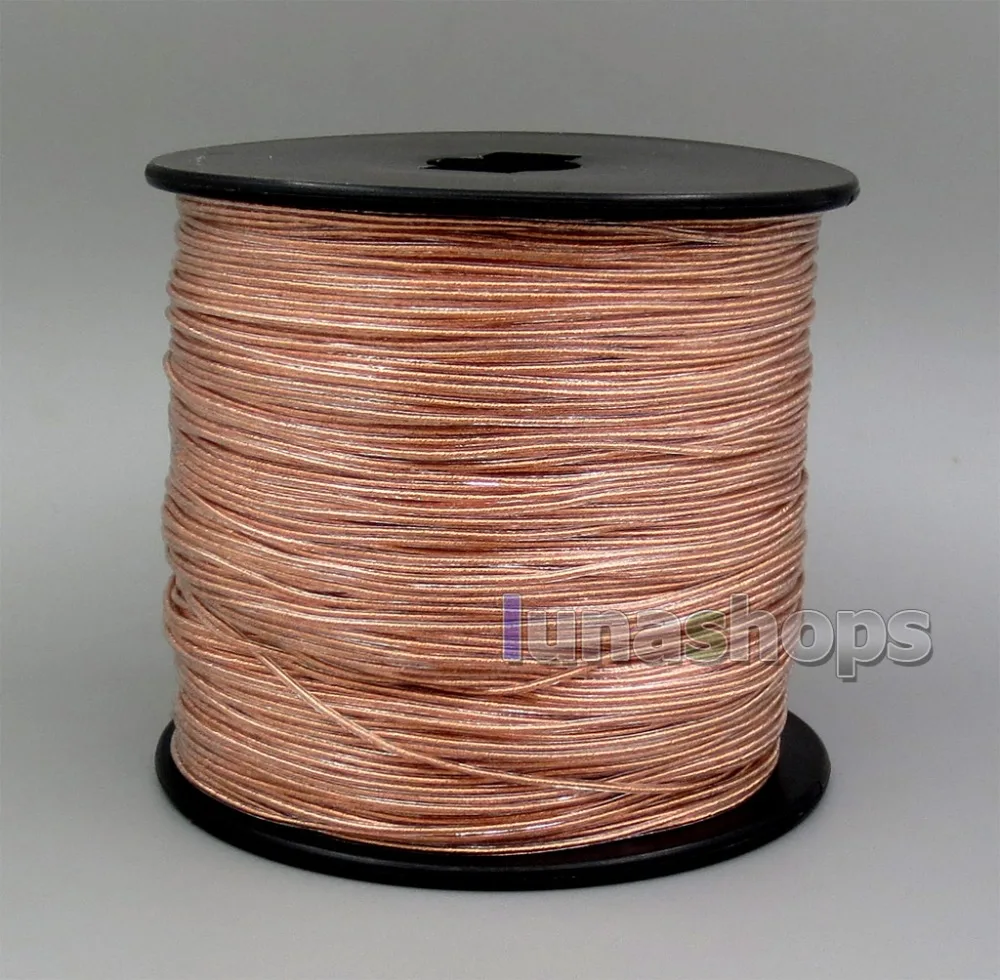 

LN006018 5m OCC 28*0.05mm Crystal PVC (Not Tefl) OD: 1mm DIY Audio Headphone Earphone Cable