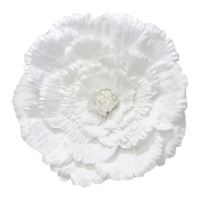 Искусственный Пион Свадебная вечеринка украшение большой цветок шоу реквизит поддельные цветы DIY цветок фон украшение стены - Цвет: Белый