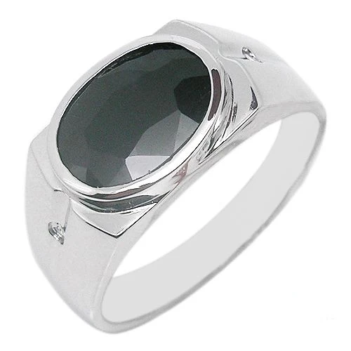

Natural Sapphire Ring Men's male homme gem in 925 sterling silver Fashion Fine Elegant Retro Jewelry Birthstone gift SR0317S