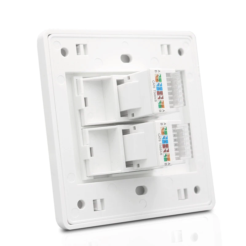 2 Ports CAT6 RJ45 Wall Outlet pic 2