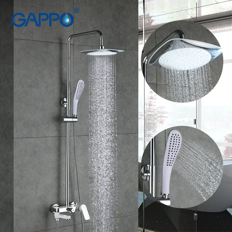 GAPPO High Quality Bathroom Shower Faucets Set Surface Chrome Bathroom
