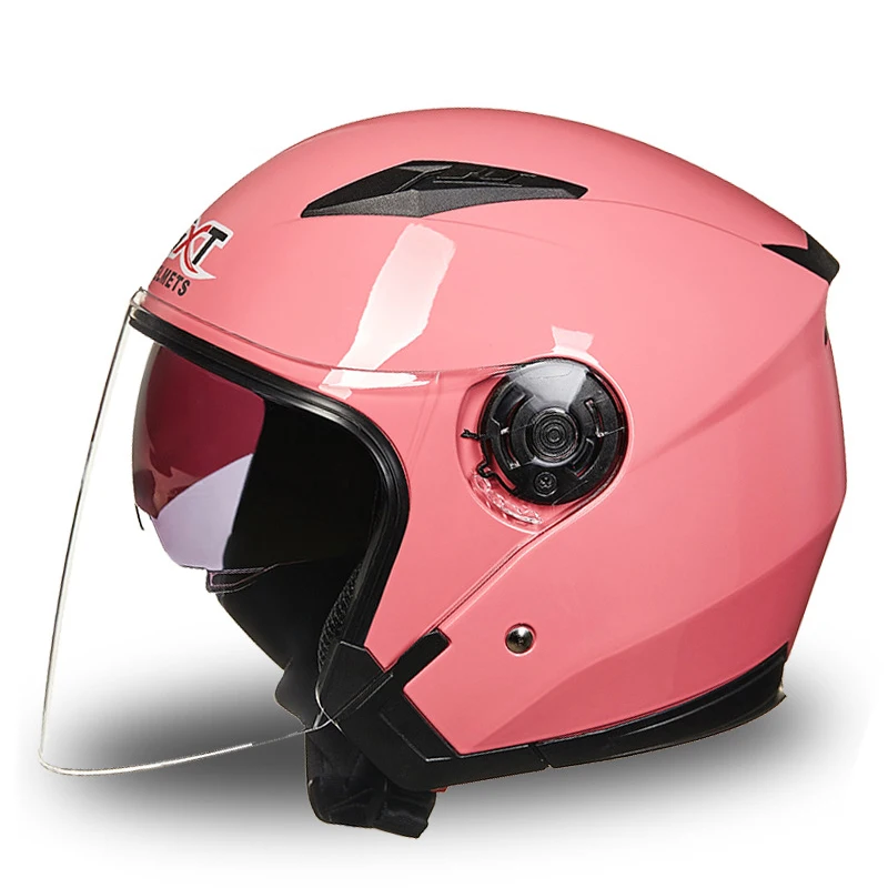 512-Pink GXT мотоциклетный шлем с открытым лицом двойные защитные козырьки объектива Moto шлем для электровелосипеда для мужчин и женщин летний скутер мотоциклетный шлем - Цвет: 512-Pink