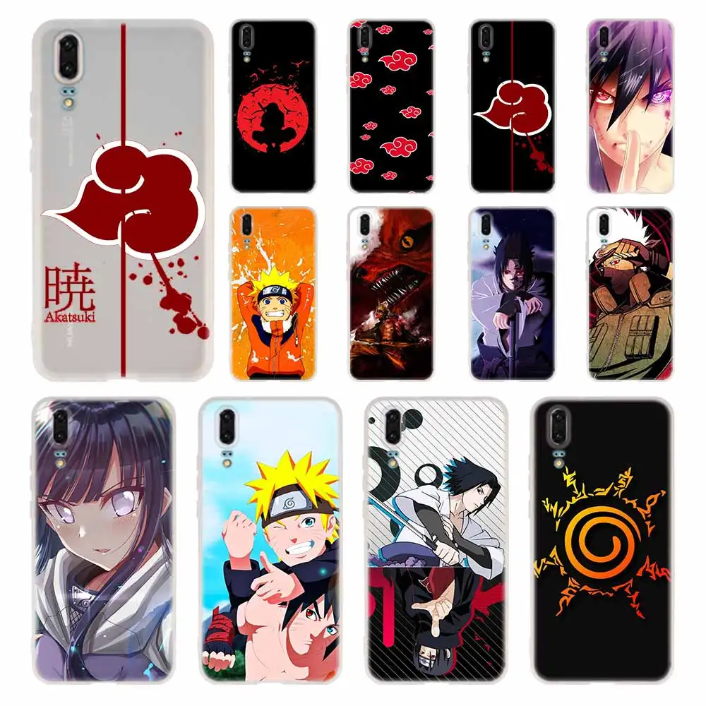 

Anime Naruto Akatsuki Desgin Phone Case For Huawei P8 P9 Lite 2017 P10 P20 P30 Lite Plus Pro P Smart 2019 Cover Soft Cover