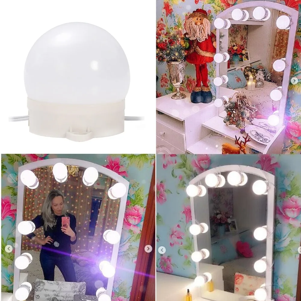 Makeup Mirror Lights Vanity Mirror LED Light for Big Makeup Table Set in Dressing Room 10 Pieces LED Vanity Light Bulbs