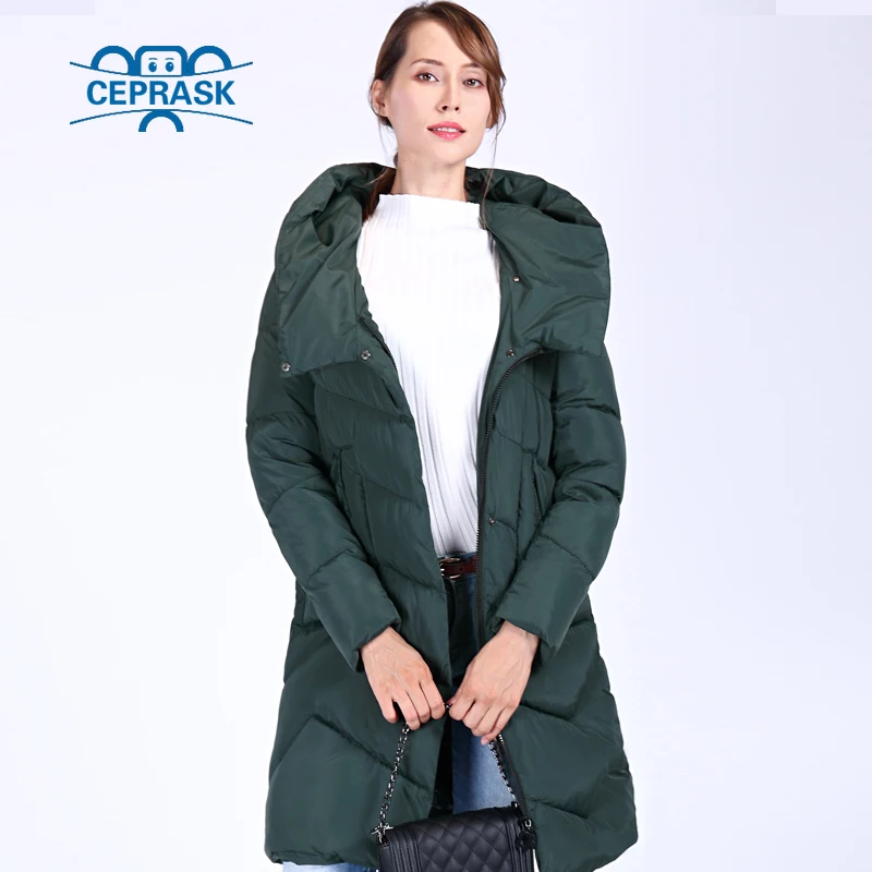 CEPRASK 2018 New High Quality Winter Jacket Women Plus Size Long Women's Thick Parka Cotton Winter Coat Hooded Warm Down Jac