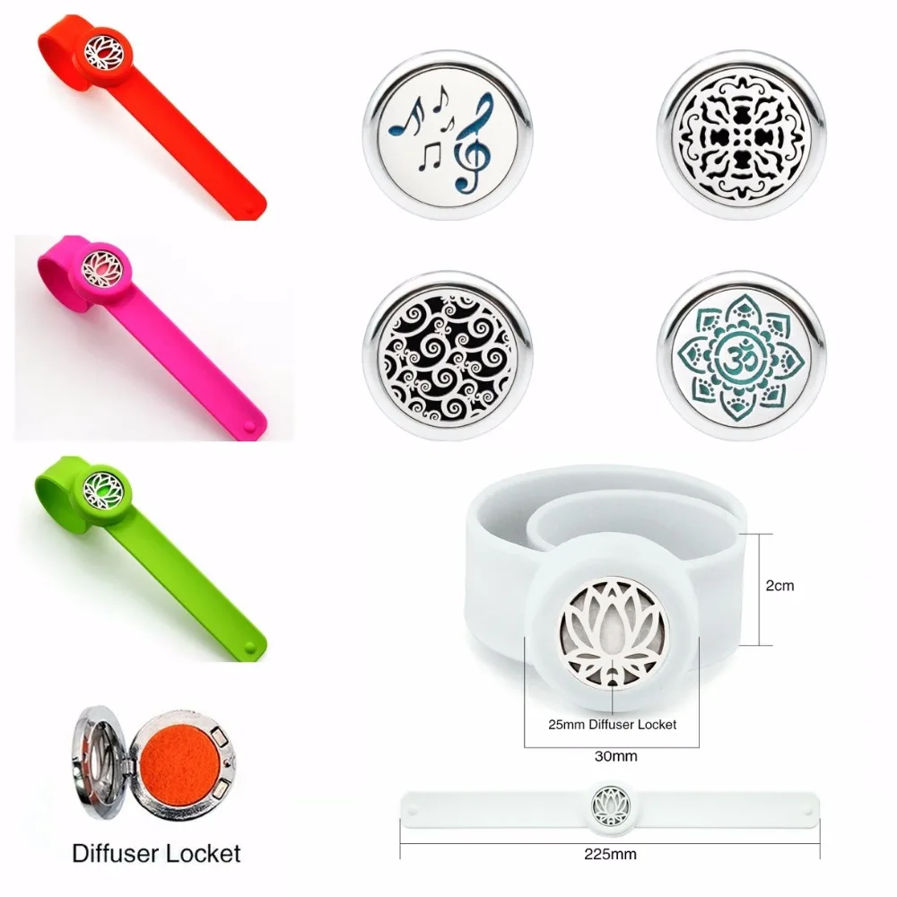 

Fish Cross Flower 25mm Mosquito Repellent Bangle Essential Oil Aromatherapy Perfume Diffuser Locket Silicone Bracelet 10 Pads
