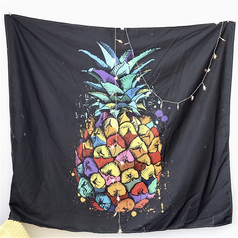 

3D Pineapple Tapestry Tropical Fruit Print Wall Hanging Decorative Sheet Wall Art Bedspreads Bedding ecor Drop Ship