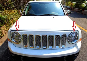 

FRONT HEADLIGHTS HEAD LAMPS COVER RING FRAME TRIM FOR JEEP PATRIOT 2011 2012
