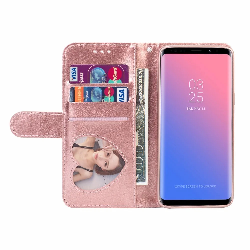 Coque чехол для samsung Galaxy J4 J6 A6 плюс J3 J5 J7 S6 S7 S8 S9 Edge Plus Note 8 9 с мешок с застежкой-молнией чехол-портмоне с откидной крышкой