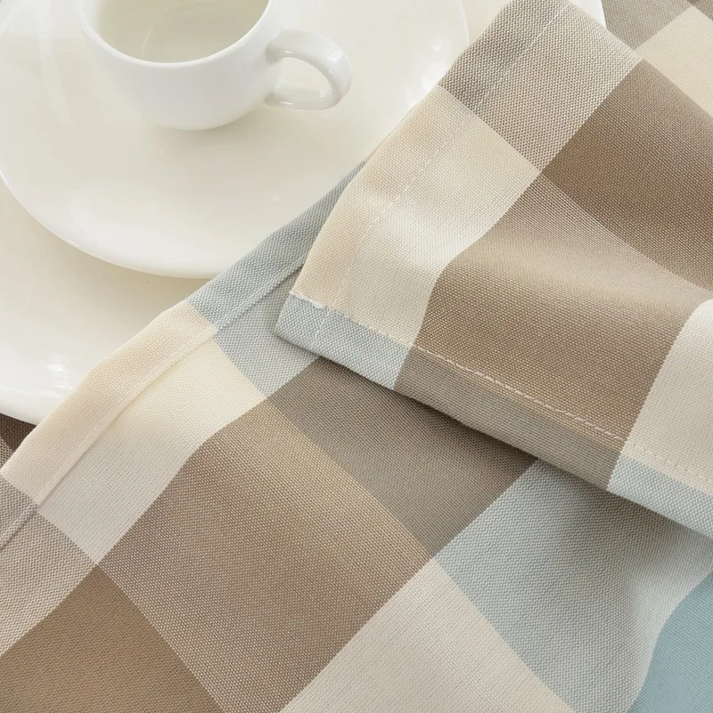 Slow Forest Country Style TableCloth Waterproof Lattice Table Cloth Cotton Fabric Kitchen Rectangular Plaid Cover
