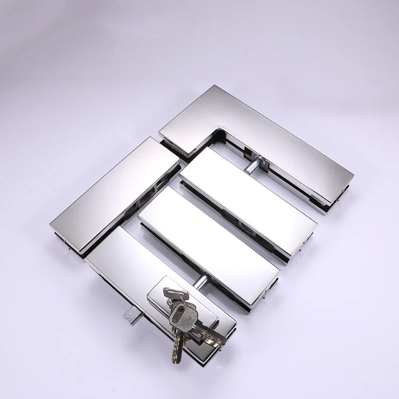 Durable Frameless Glass Clamps Stainless Steel Floor Spring Sliding