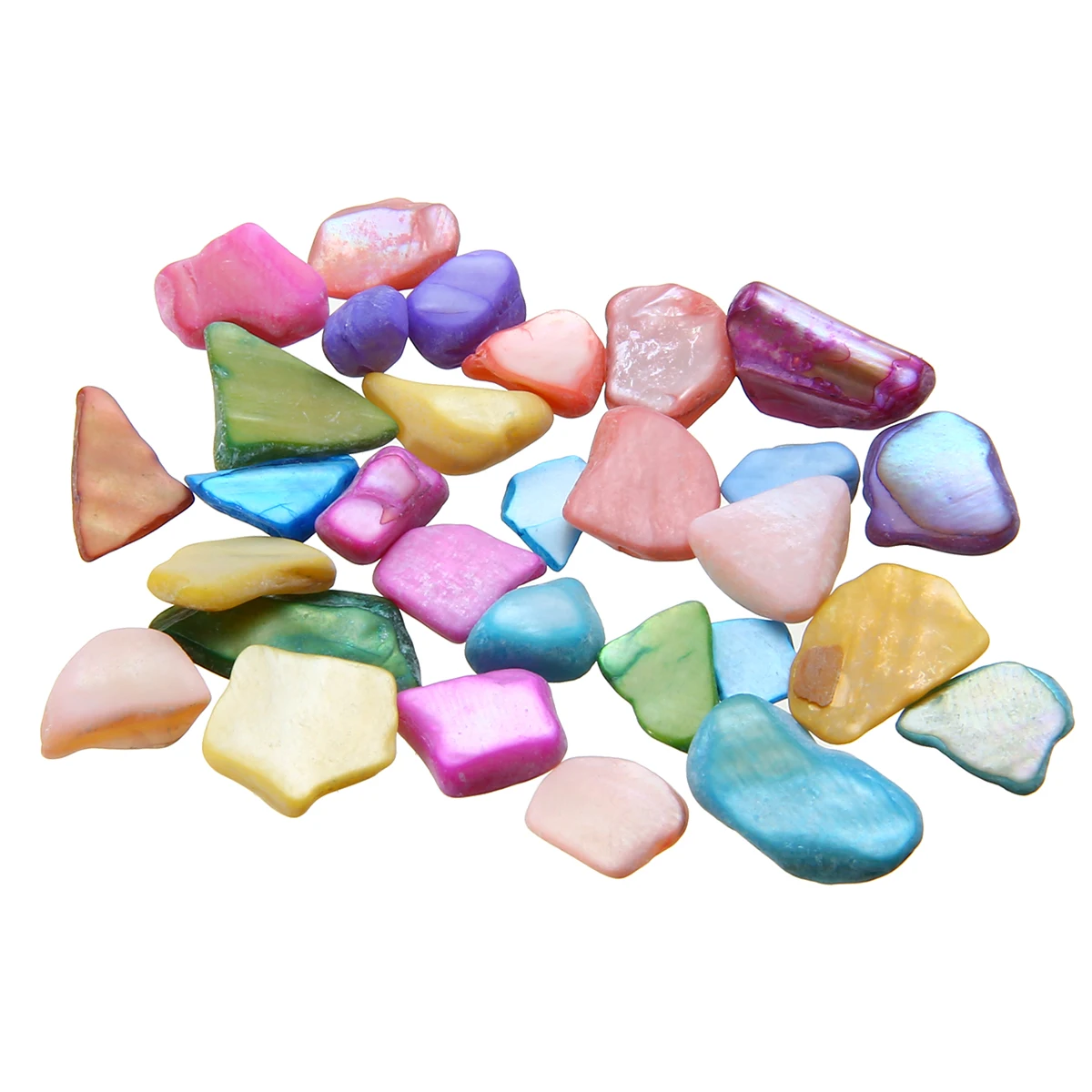 100g/Set Stylish DIY Mosaic Tiles Multicolor Crystal Translucent Shell Fragments for Making Crafts Decorating Vase Glass