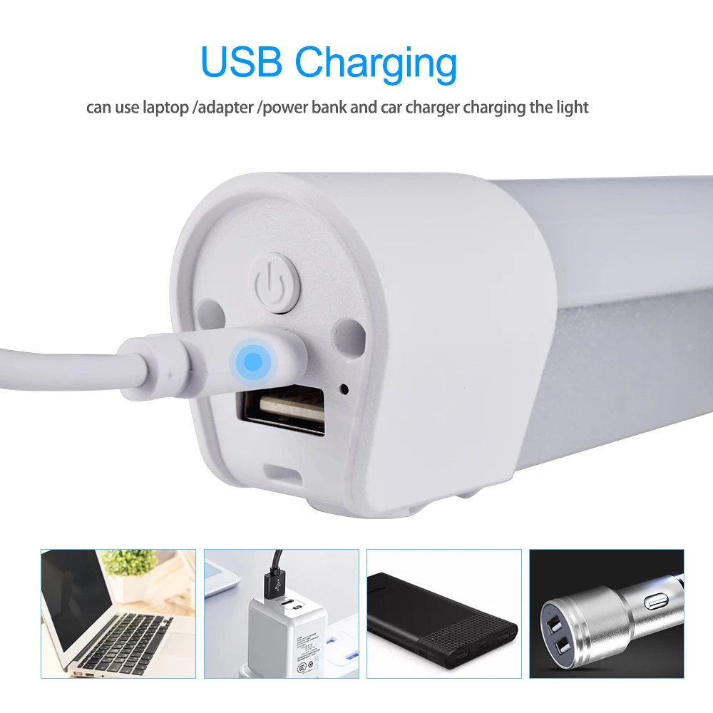 LED Night Light Flashlight Rechargerble Battery charger Power Bank Portable LED Lights Camping Bicycle Lamp With Built-in Magnet