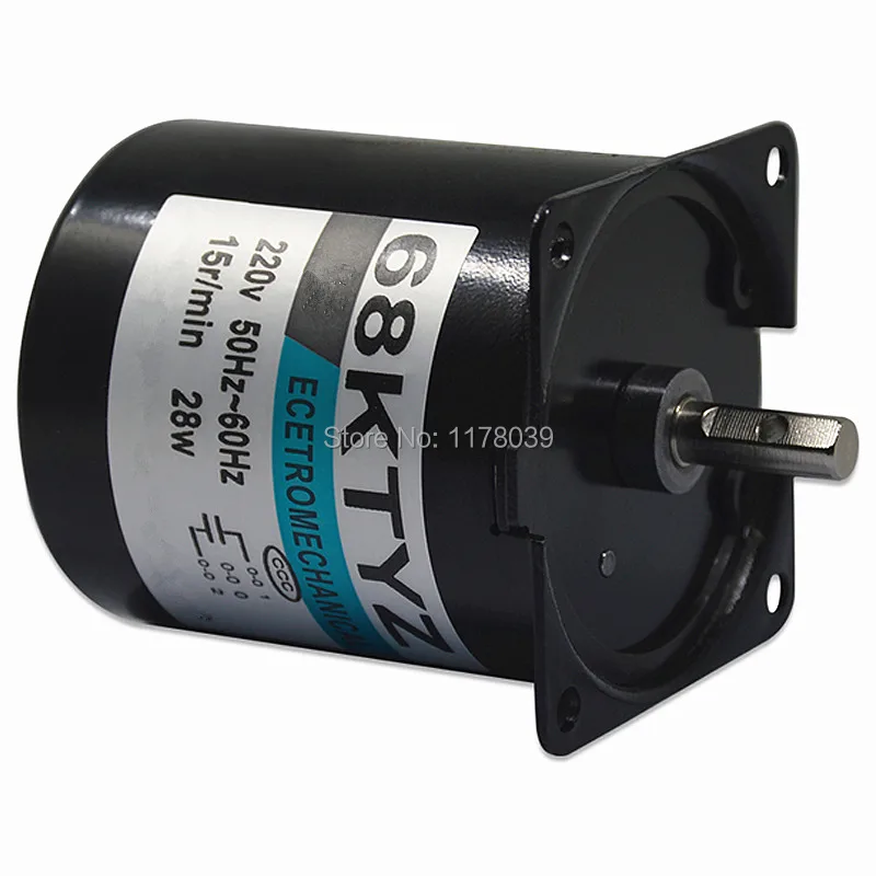220V 28W 0.5A 15rpm gear reduction large Torque motor Synchronous Slow speed AC Motor Forward/reverse turn J17218 | Обустройство дома