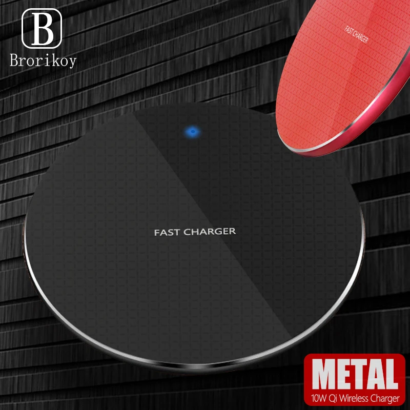 

Qi Wireless Charger Metal Pad for iPhone X Xs MAX 8 Huawei Quick 10W Wireless Phone Charging For Samsung S9 S10 Xiaomi Adapter