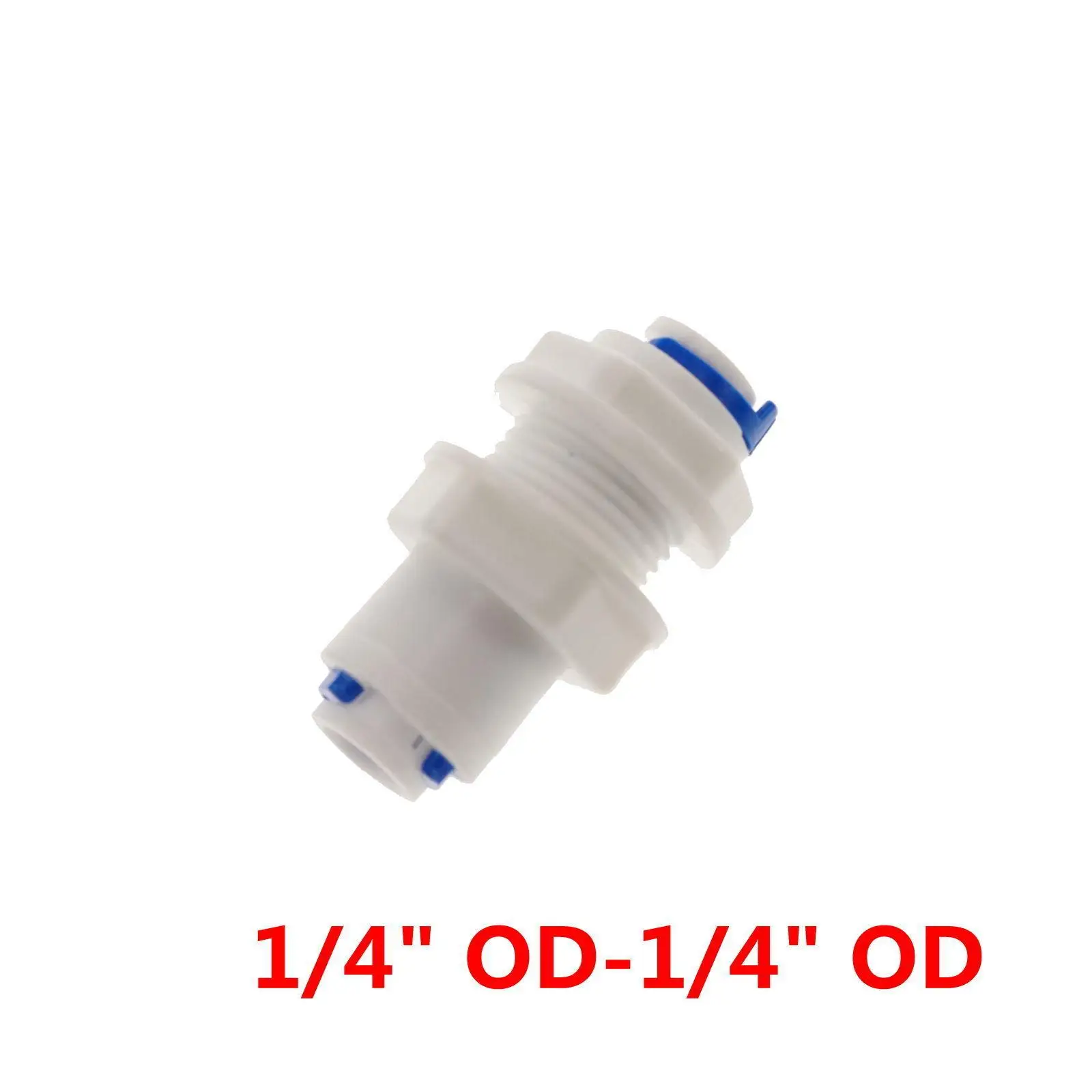 

1/4" OD Tube Quick Pushfit Bulkhead Middle 3/8"BSP Male Fitting Connection Aquarium RO Water Filter Reverse Osmosis System