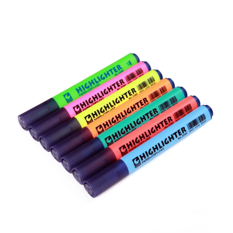 7 шт. флуоресцентный маркер текстовыделитель ручка школьные принадлежности канцелярские принадлежности для расписывать треугольник бар кристалл текстовый маркер