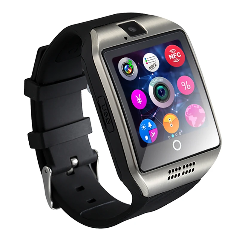 Bluetooth Smart Watch Men Q18 With Touch Screen Bluetooth Support TF Sim Card Camera Pedometer Hands-free for Android Phone