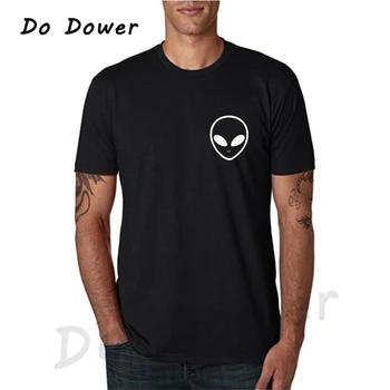 

2018 New Fashion Embroidery Tee Shirt Aliens T Shirt Men Short Sleeve T-shirts XS-3XL O-Neck Slim Hip-hop Tees