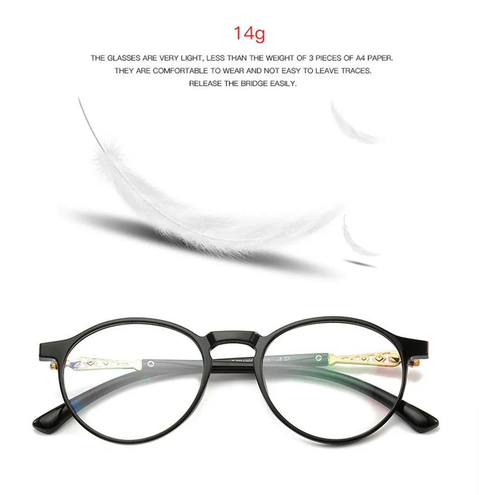 Elbru Anti Blue Light Blocking Computer Glasses Women TR90 Anti Blue Ray Filter Clear Lens Eyeglasses Frame Female Spectacles