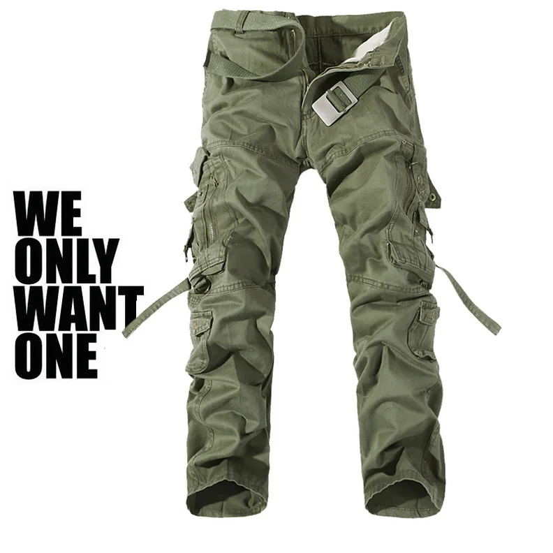  Army Camouflage Cargo Tactical Military Pants 42 40 38-28 PLUS LARGE SIZE Brand Multi-pocket Overal