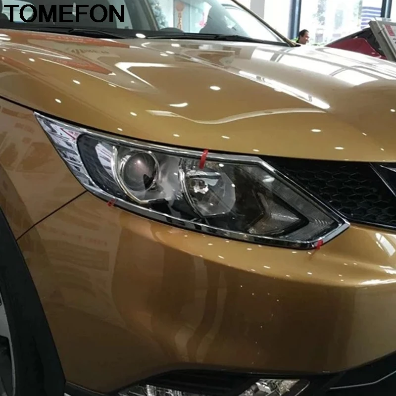 TOMEFON для Nissan Qashqai J11 передний головной светильник, головной светильник, крышка для век, отделка, внешние аксессуары ABS